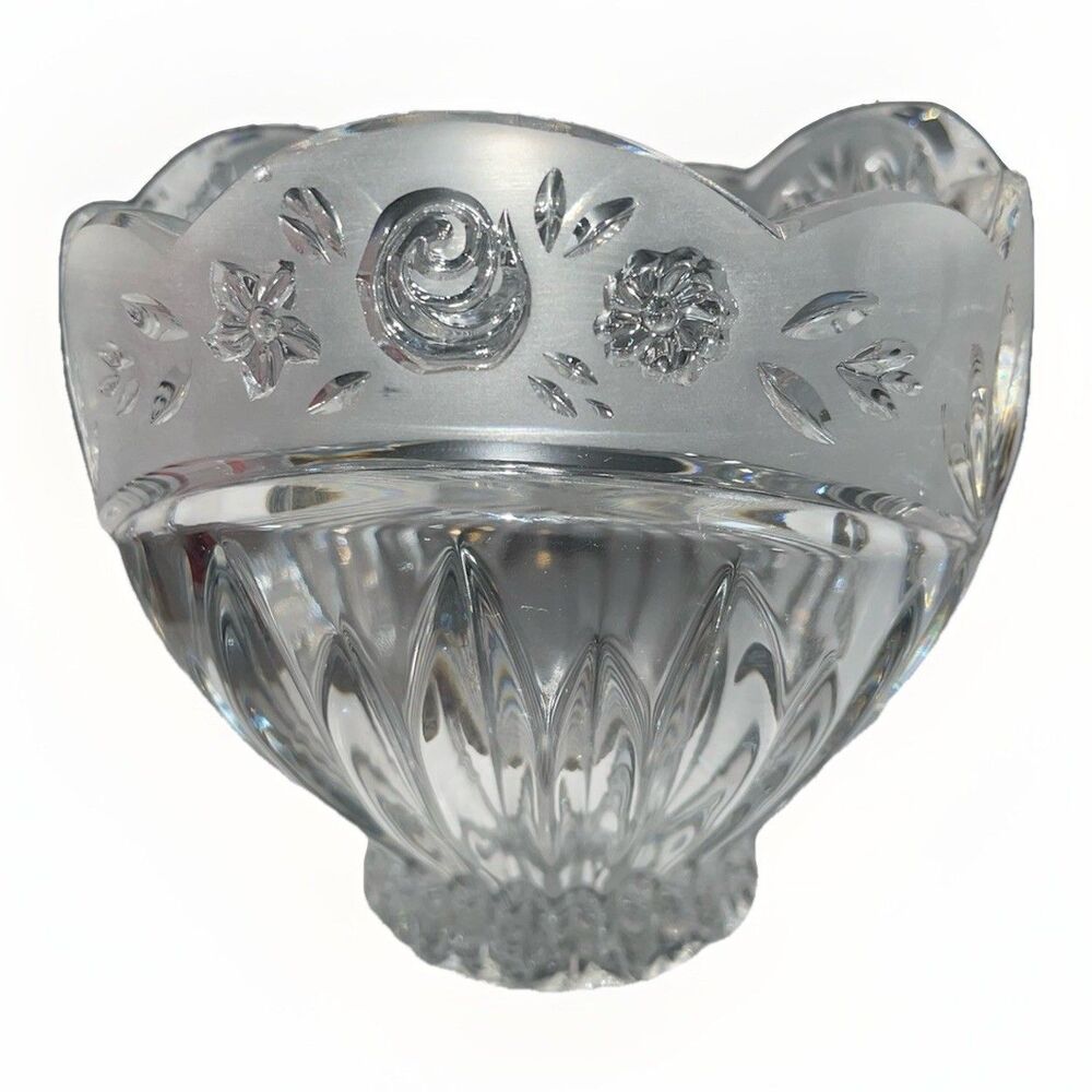 Oneida Southern Garden lead crystal candy bowl Votive Holder